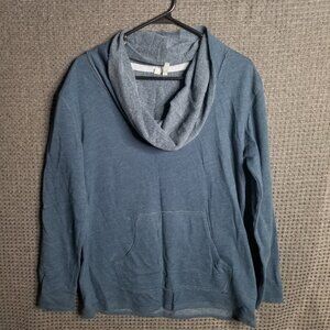 Silverwear Hoodie Blue Cowel Neck Women's M